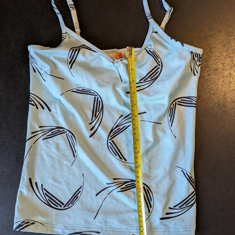 Lucy Blue Fitted Swim Top